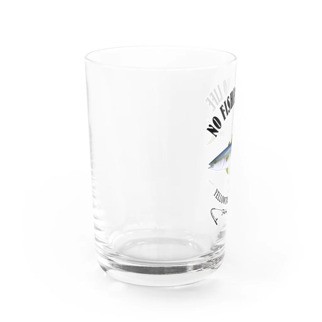 猫と釣り人のHIRAMASA_EB_2CW Water Glass :left