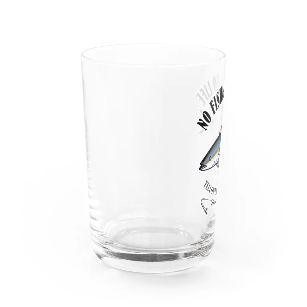 猫と釣り人のHIRAMASA_EB_1CW Water Glass :left