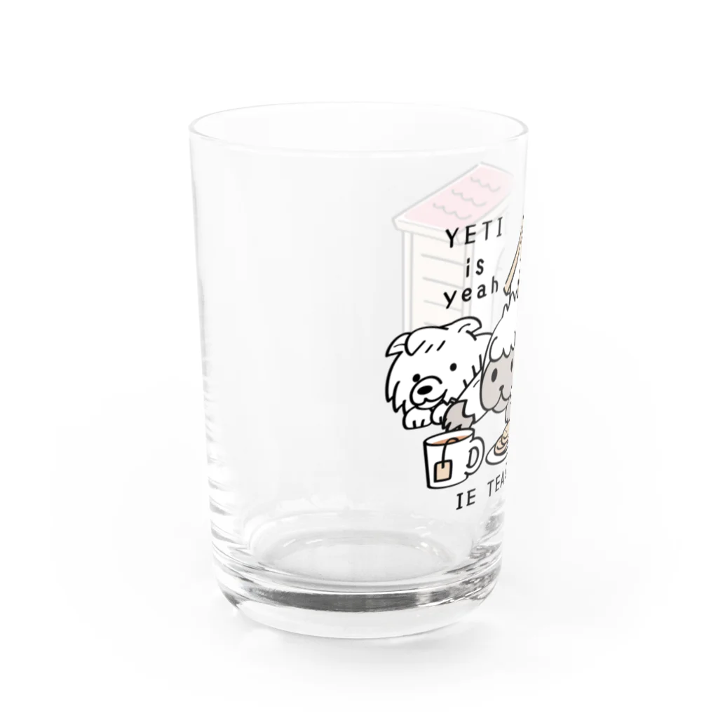 イラスト MONYAAT のCT112 YETI is yeahの家でお茶 Water Glass :left