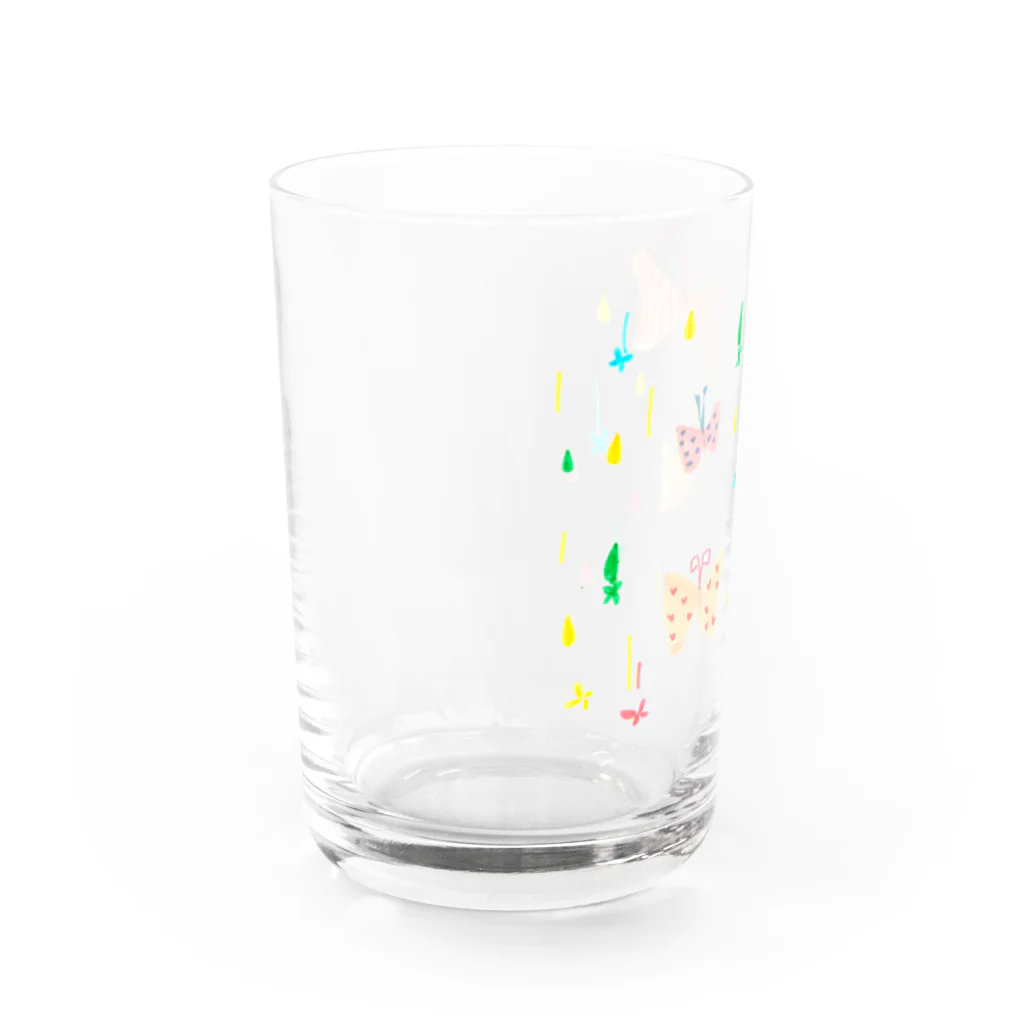 山崎綾子のあれこれのりぼんちょうちょ Water Glass :left