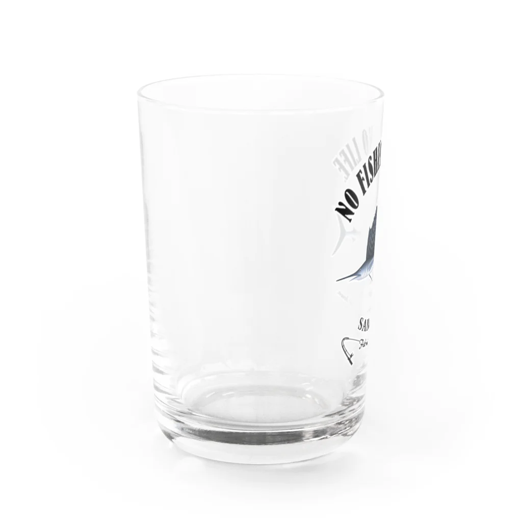 猫と釣り人のBASHOUKAJIKI_EB_2CW Water Glass :left