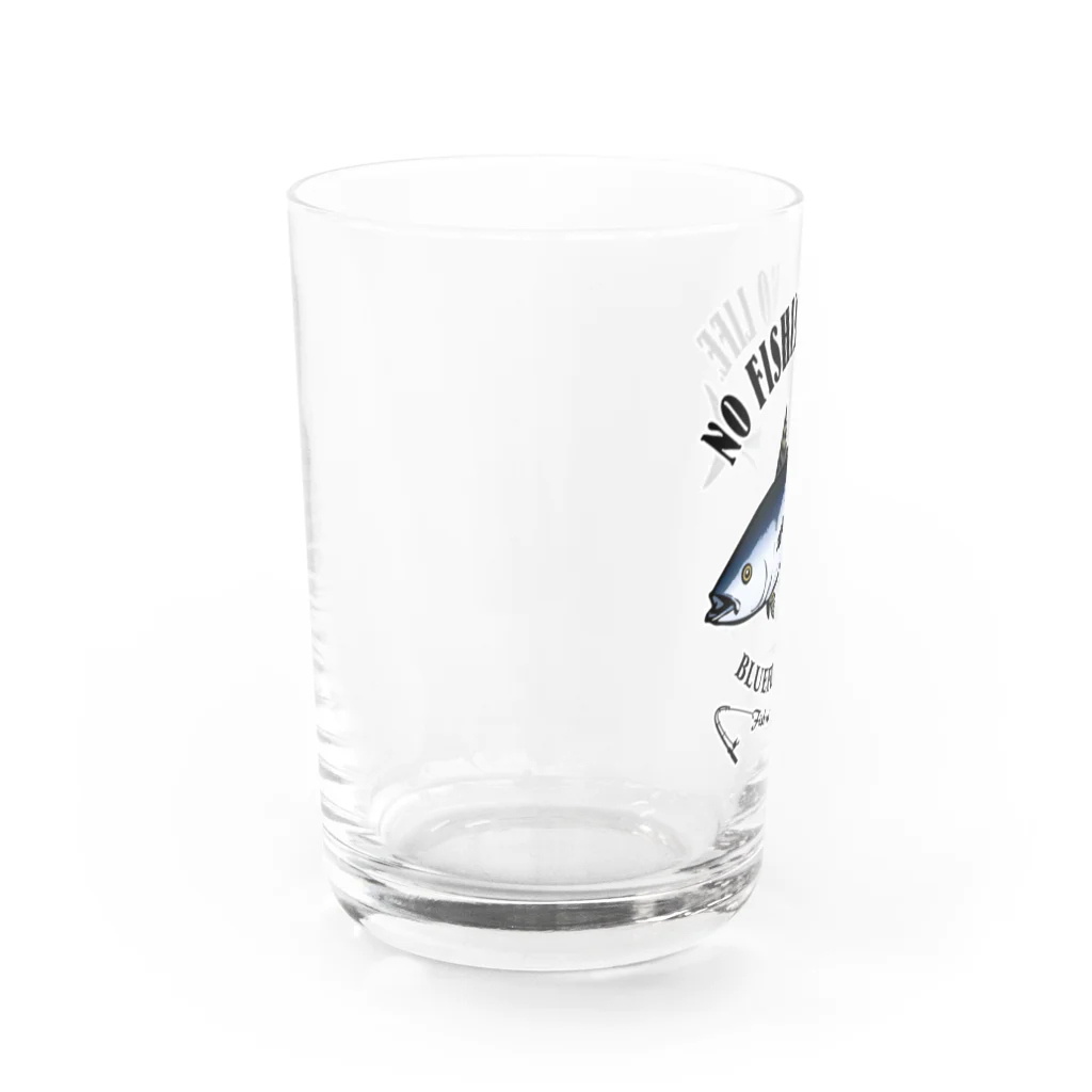 猫と釣り人のKUROMAGURO_EB_1CW Water Glass :left