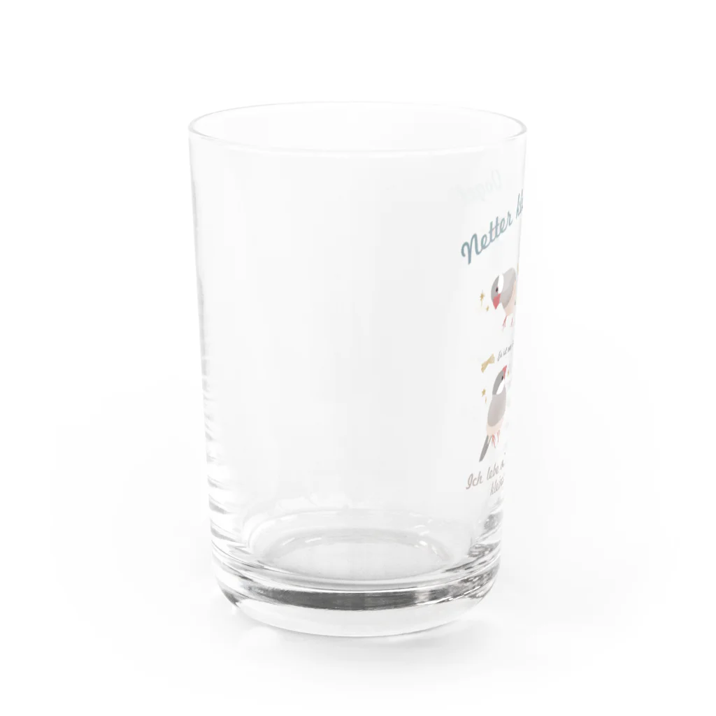 文鳥株式☆会社のシルバー文鳥さん専用 Water Glass :left