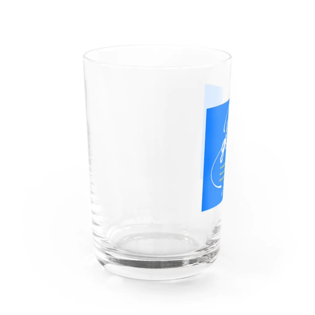 gk_Breath.のボックスロゴ。(Blue) Water Glass :left