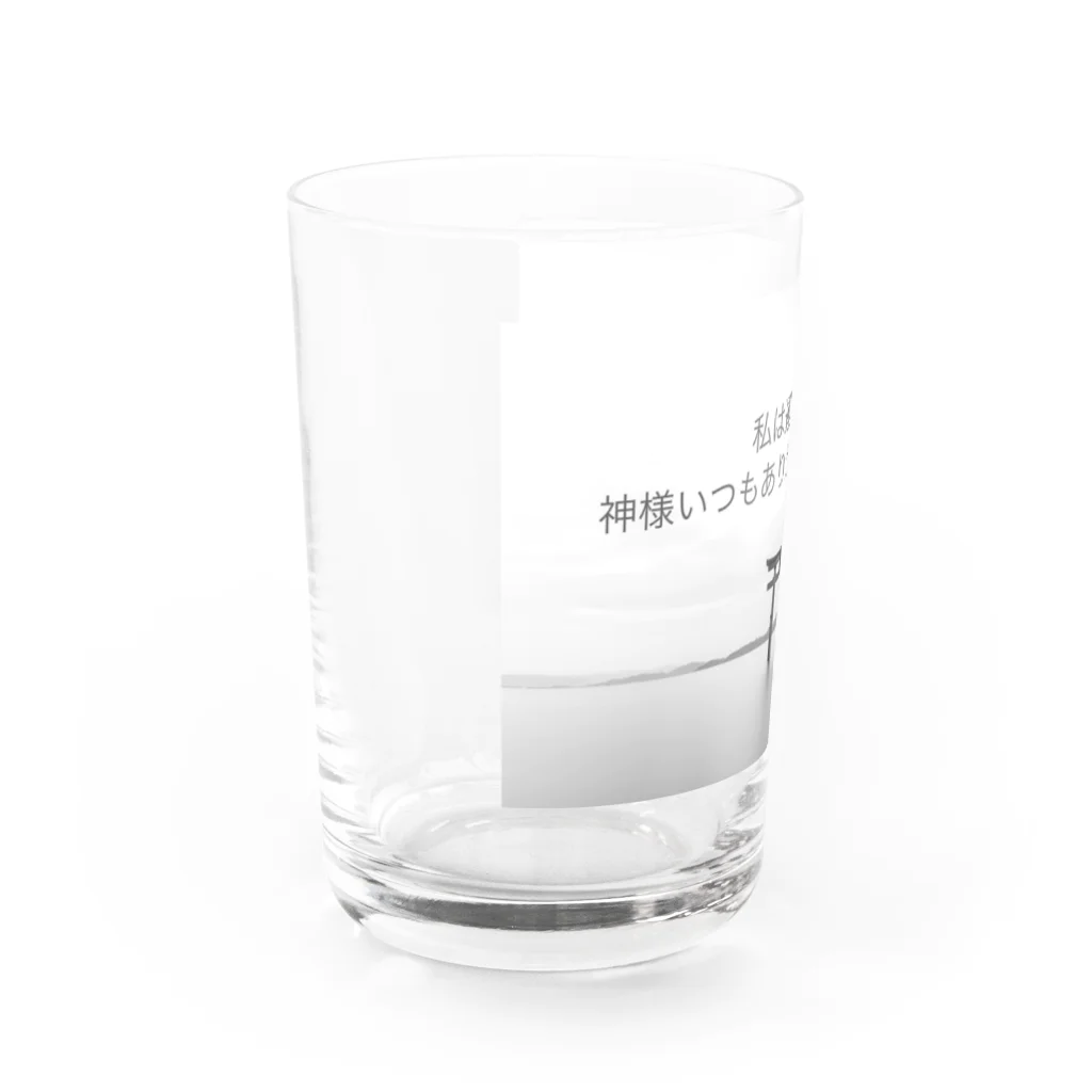 usagiの私は運が良い　神様いつもありがとうございます Water Glass :left
