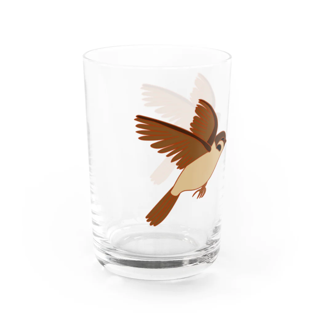 CHOTTOPOINTの雀のつがい Water Glass :left