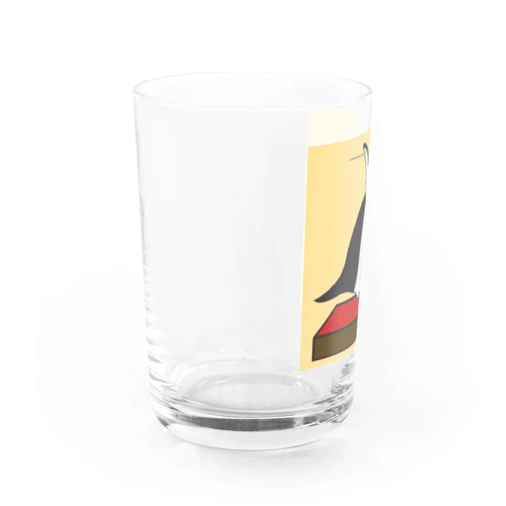 モユズの深々お辞儀指揮者ペンギン　きいろ Water Glass :left