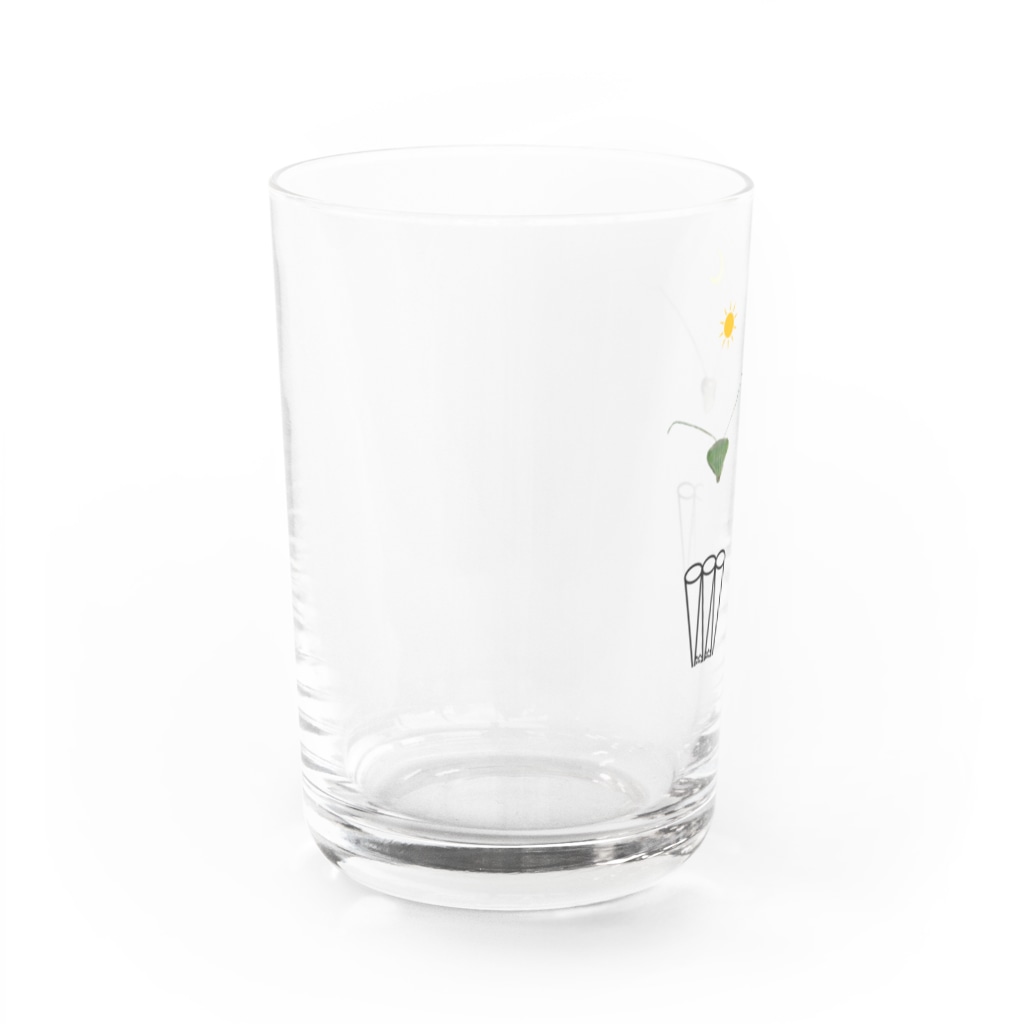 L_arctoaのカマキリの昼と夜の複眼（絵文字、背景透過ver） Water Glass :left