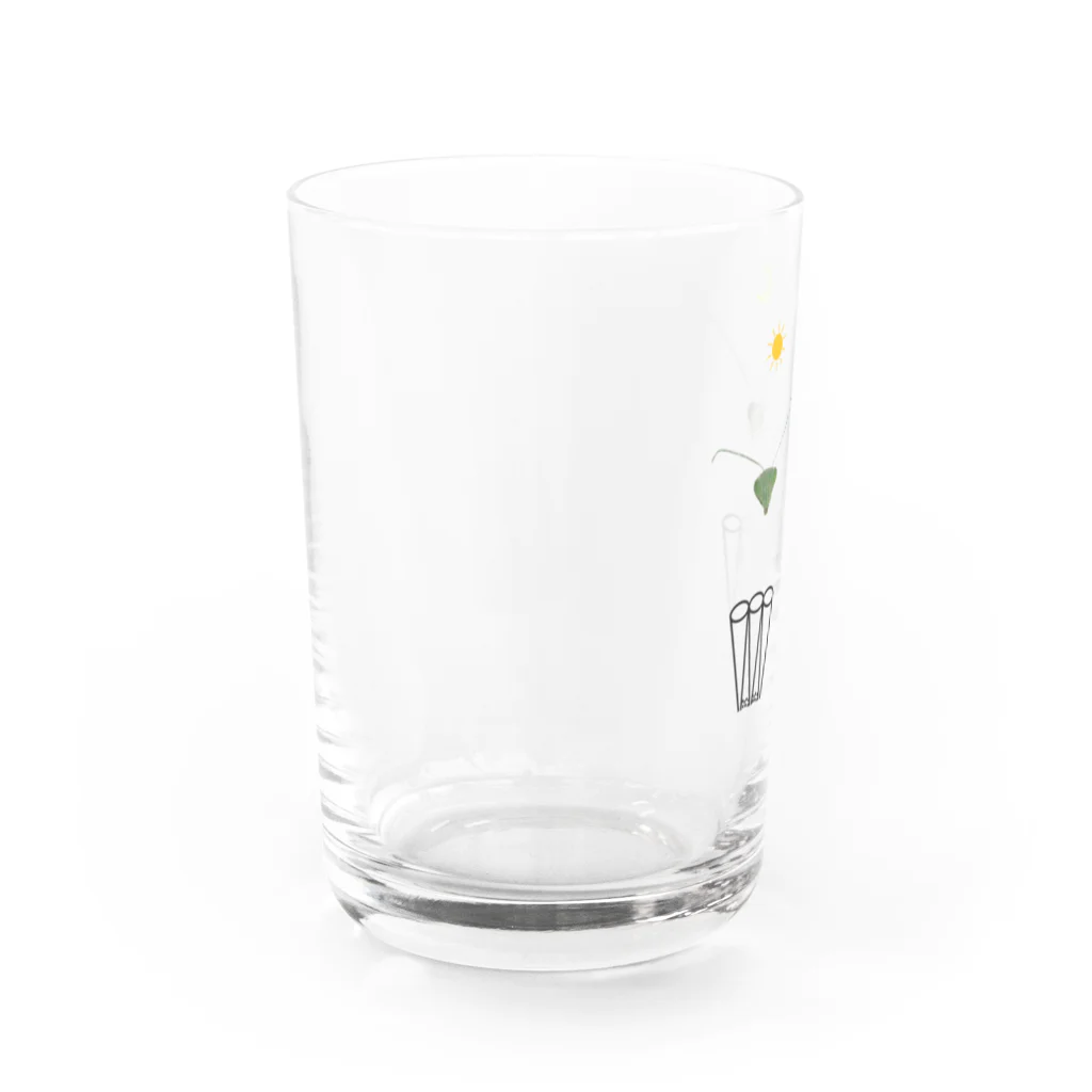 L_arctoaのカマキリの昼と夜の複眼（絵文字、背景透過ver） Water Glass :left