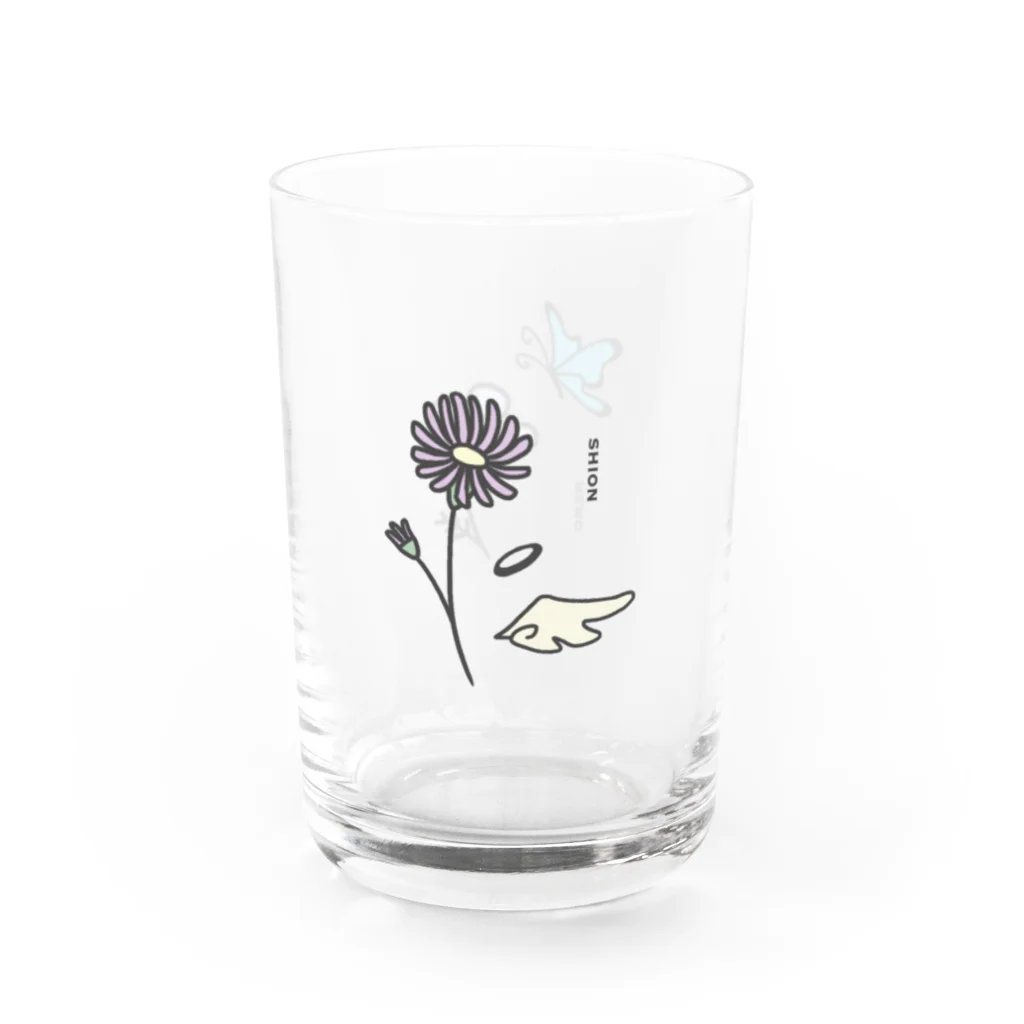 おんまゆずの花柄ツインズ Water Glass :left