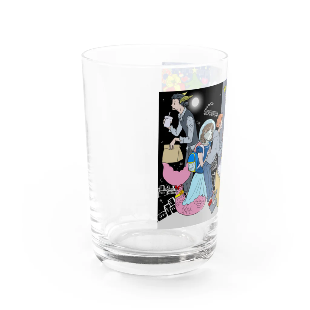 ぜに良/絵仕事受付中の人種のるつぼ Water Glass :left