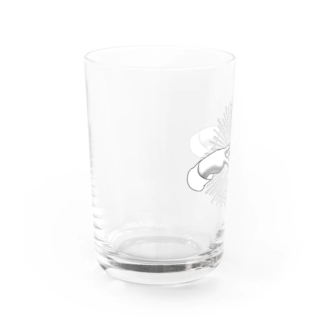 芋虫亭～いもむし てい～の手と逆三角と輪光-小さい宝石- Water Glass :left