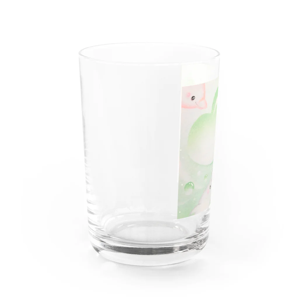 aiart aimiのハートを見つけたイルカちゃん Water Glass :left