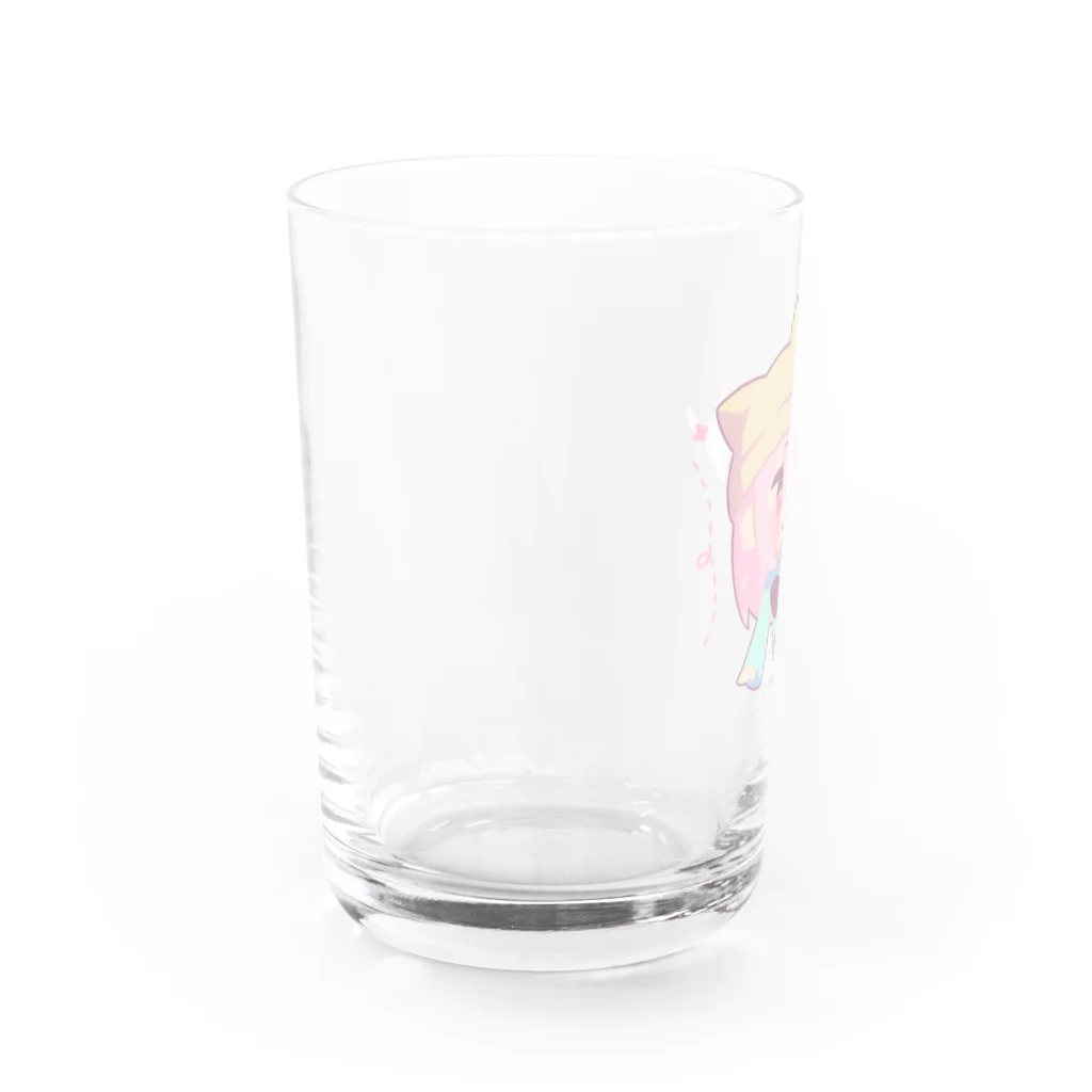まりにゃんぐっずのまりにゃんとクロエ Water Glass :left