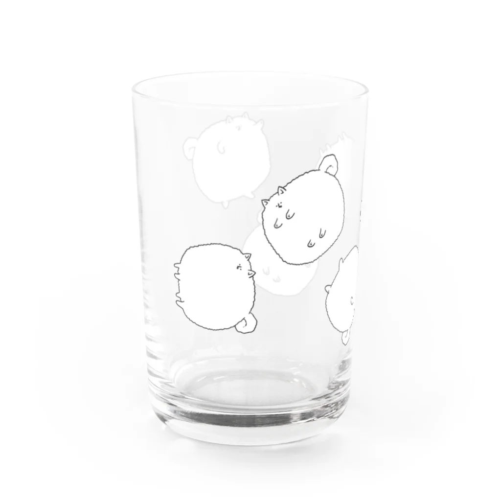 hanakoimaeda_7441のぽめ3兄弟 Water Glass :left