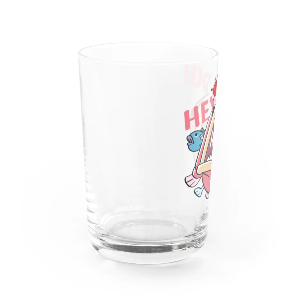 イラスト MONYAAT のHEY YOU!*釣れたかもA* Water Glass :left