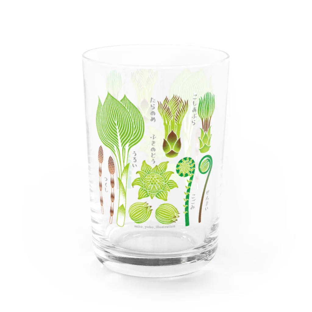 saito_yoko_illustrationの山の幸＿山菜Ver.グラス Water Glass :left