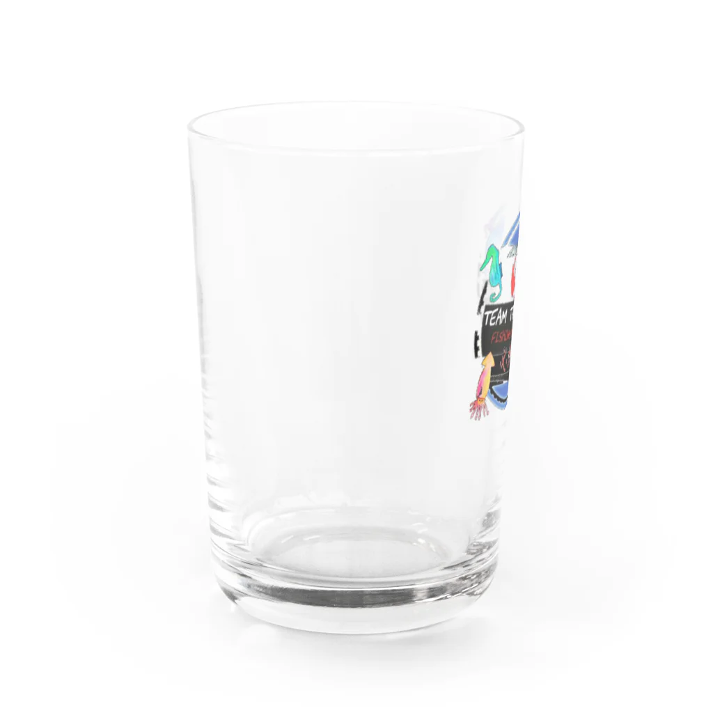 ちゃらりんこＳＨＯＰ🤟とっしーたいちょーofficialのちゃらりんこグラス(team toshibo) Water Glass :left