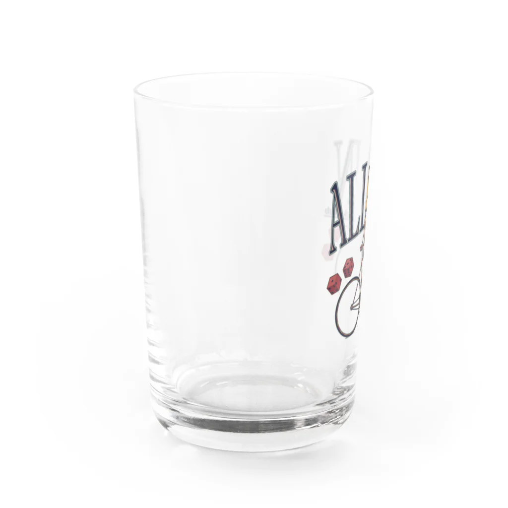 nidan-illustrationの"ALL IN -Track Club-" Water Glass :left