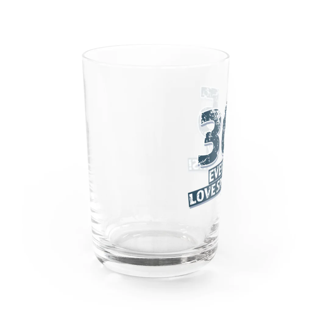 “すずめのおみせ” SUZURI店のEVERYDAY LOVE SPARROWS! Water Glass :left