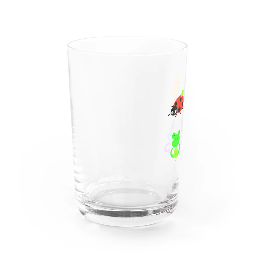 すきのもりのラッキーモチーフとみんな Water Glass :left