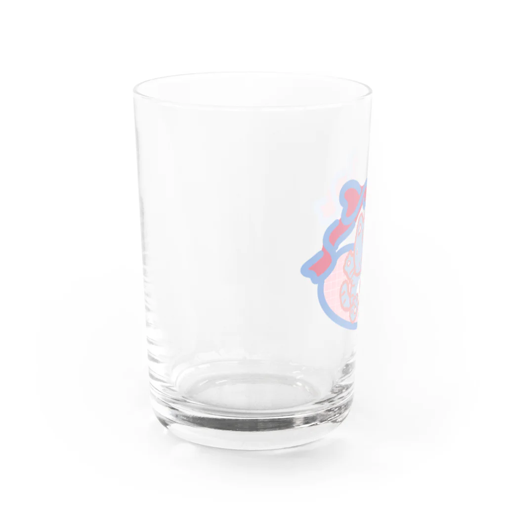 米沢にゅ〜たうんのビビりねこ Water Glass :left