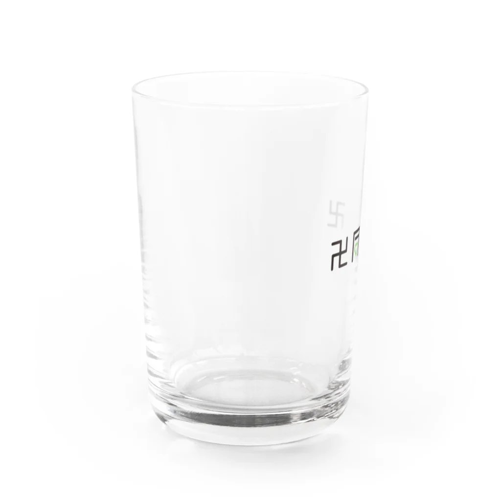 オタ活応援し隊の同担まんじシリーズ（グリーンハート） Water Glass :left