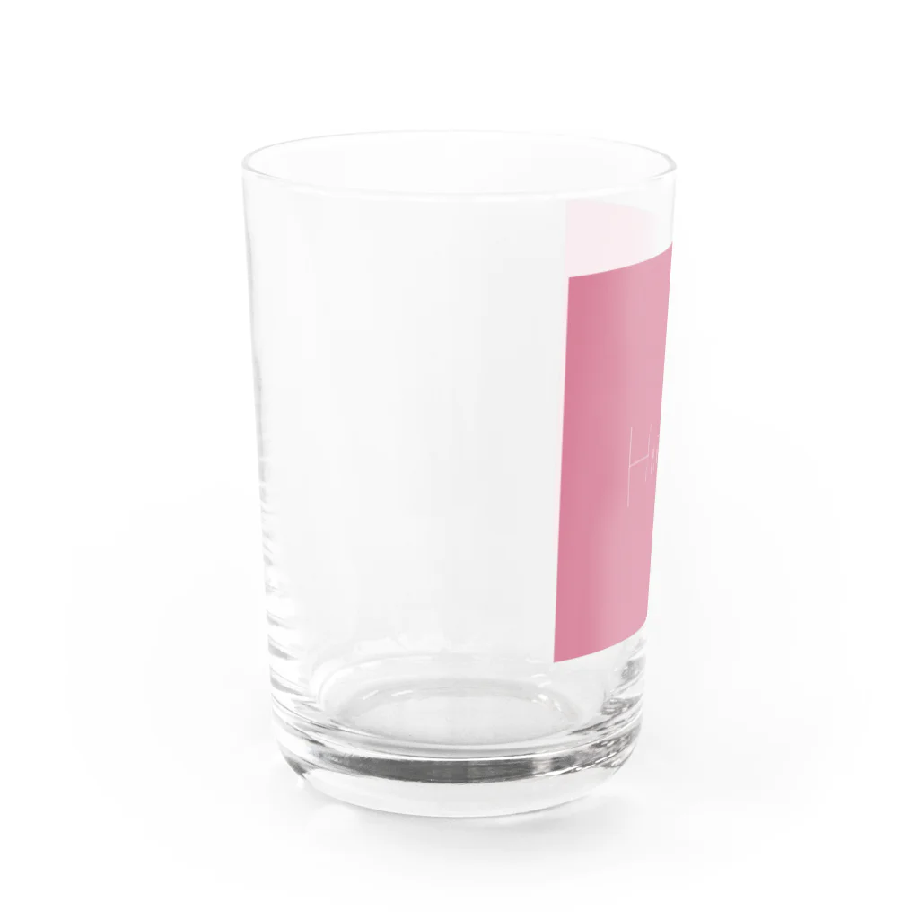 ym.のhappy ピンク Water Glass :left