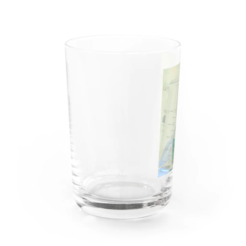 Alba spinaのビーカーの水晶と蛍石 Water Glass :left