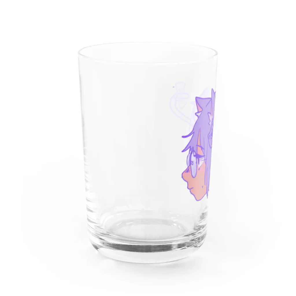 酒丸酔子🐱🍺のSAKEMARUの頭 Water Glass :left