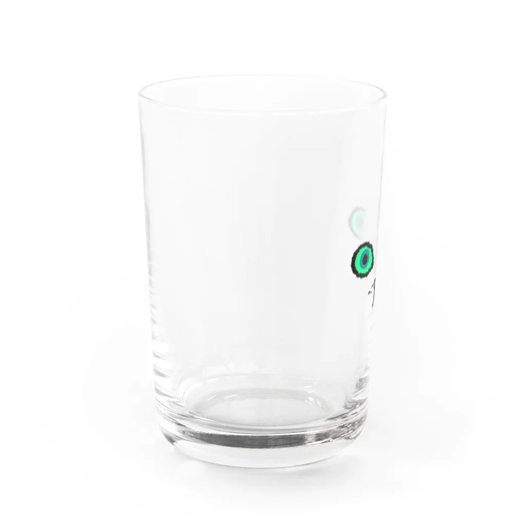 まつだあゆのすずりのねこグラス・みどり Water Glass :left