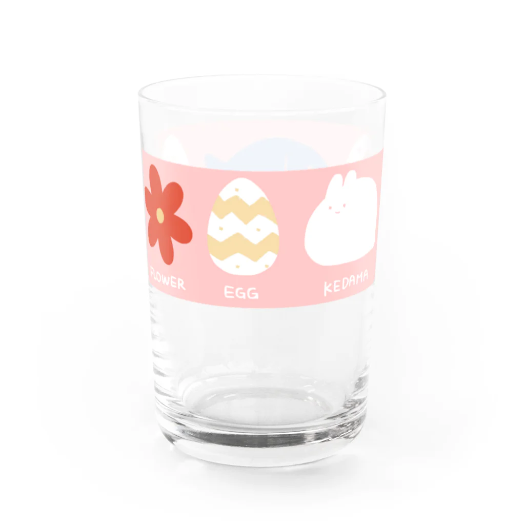 プリティしりのイースターけだまちゃん Water Glass :left