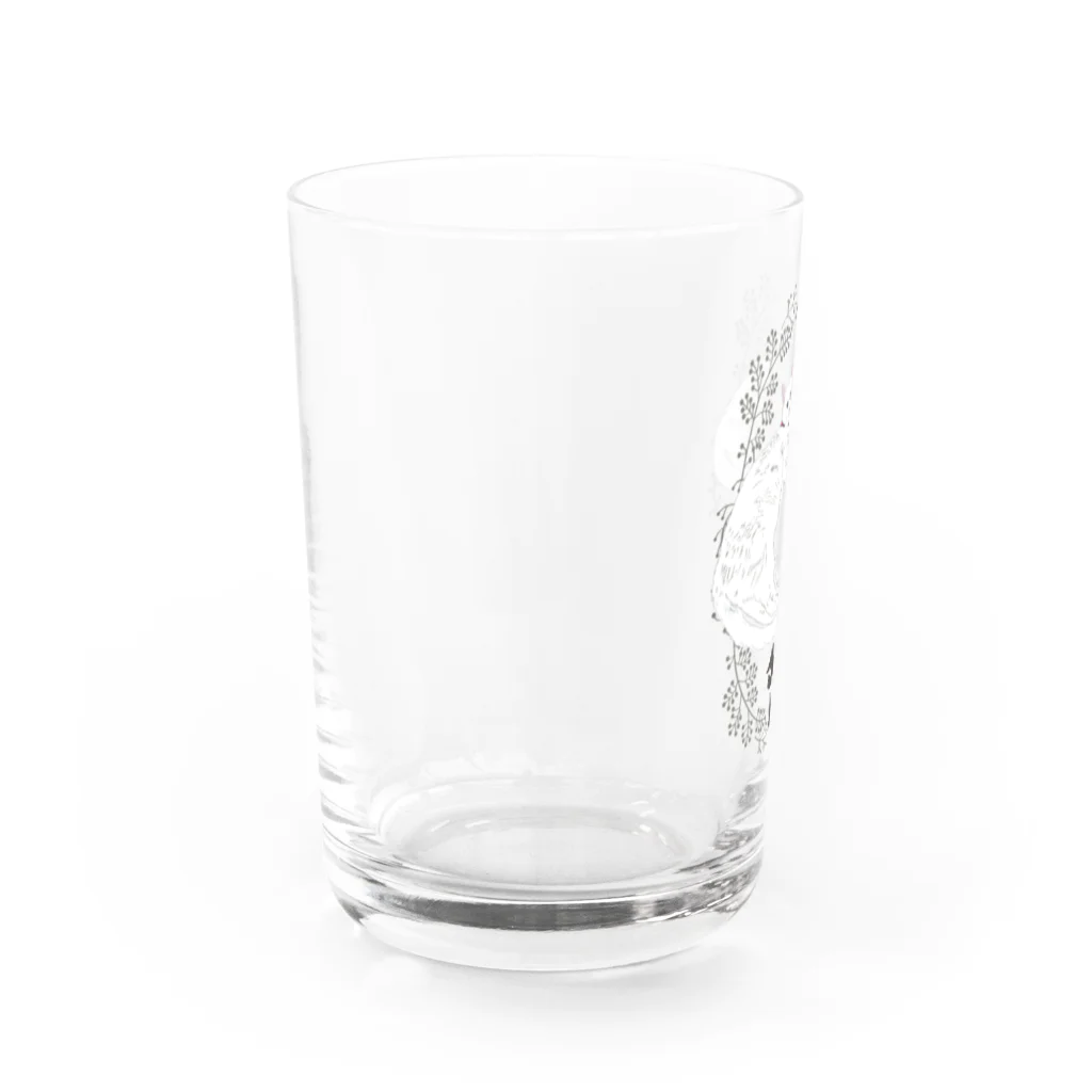 小鳥と映画館の碧&琥珀 鳥枠 バード Water Glass :left