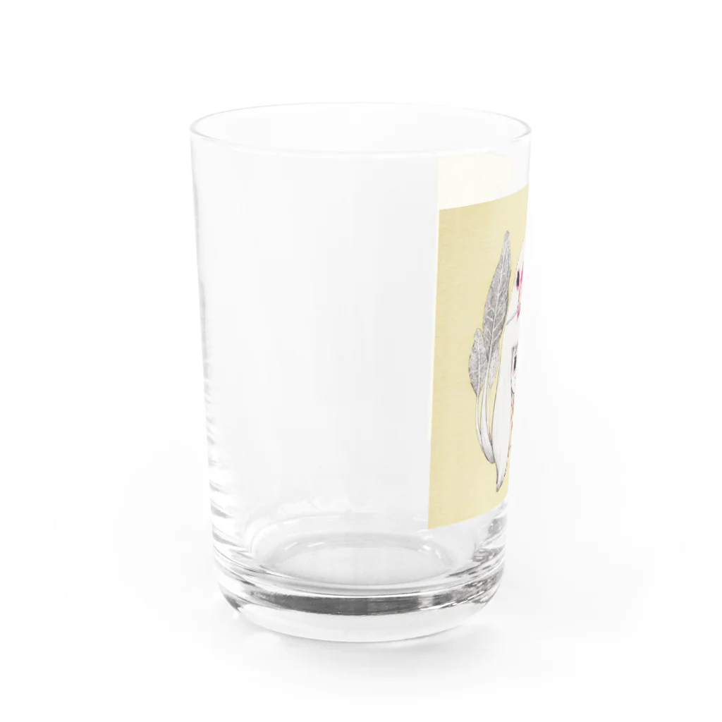 伊藤ヒロフミ売り場の文鳥からのプレゼント Water Glass :left