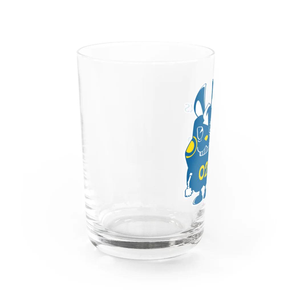 イラスト MONYAAT のCT124 モコモコラビット２号*ggrks Water Glass :left