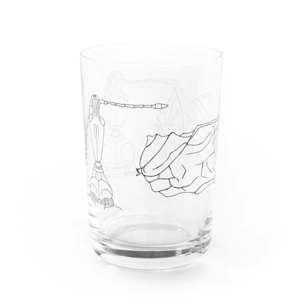 無名昆虫の夫婦し文（めおとしぶみ）withゆりかご Water Glass :left