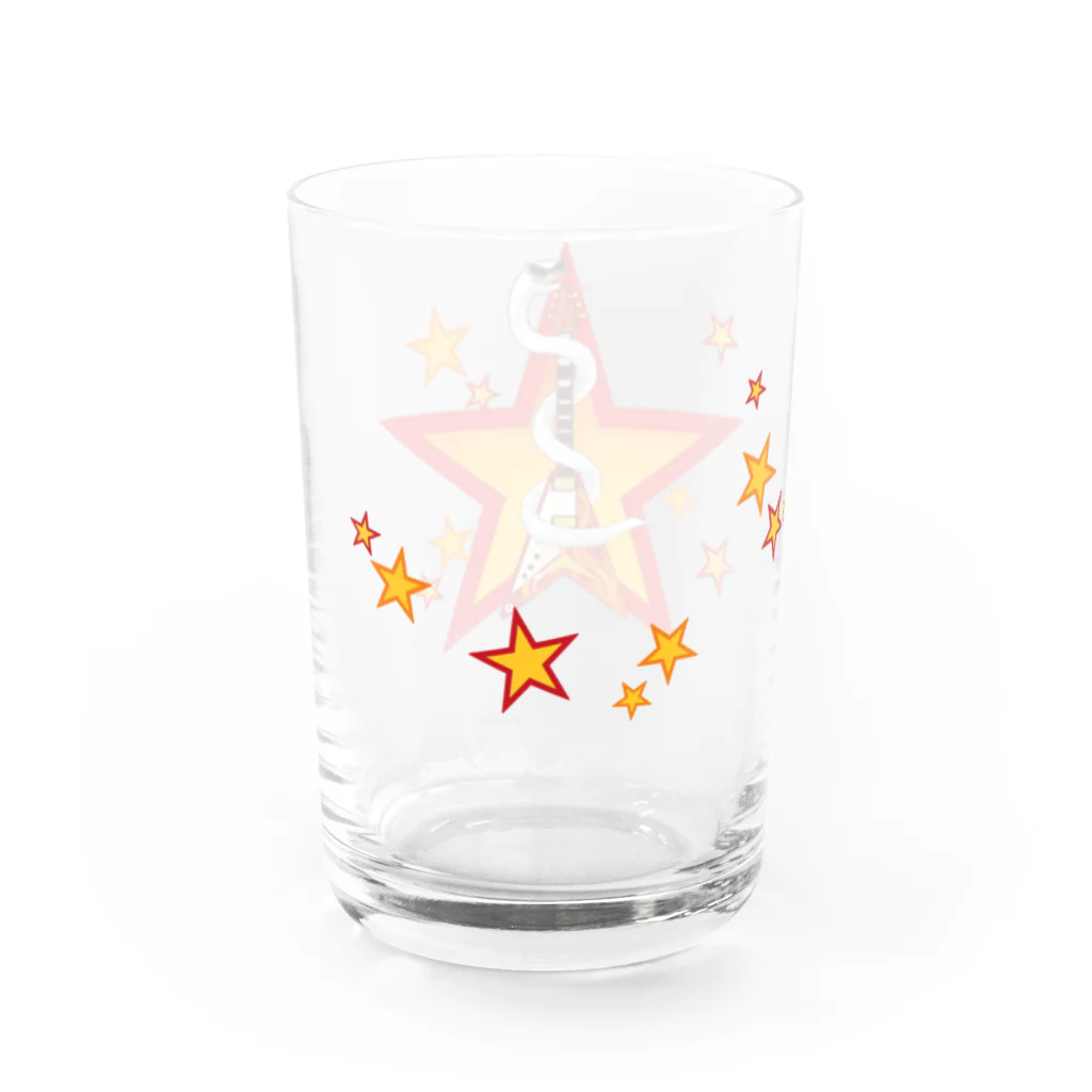 竜の工房・翔 -SUZURI SHOP-のヘビメタ？(グラス一周デザイン) Water Glass :left