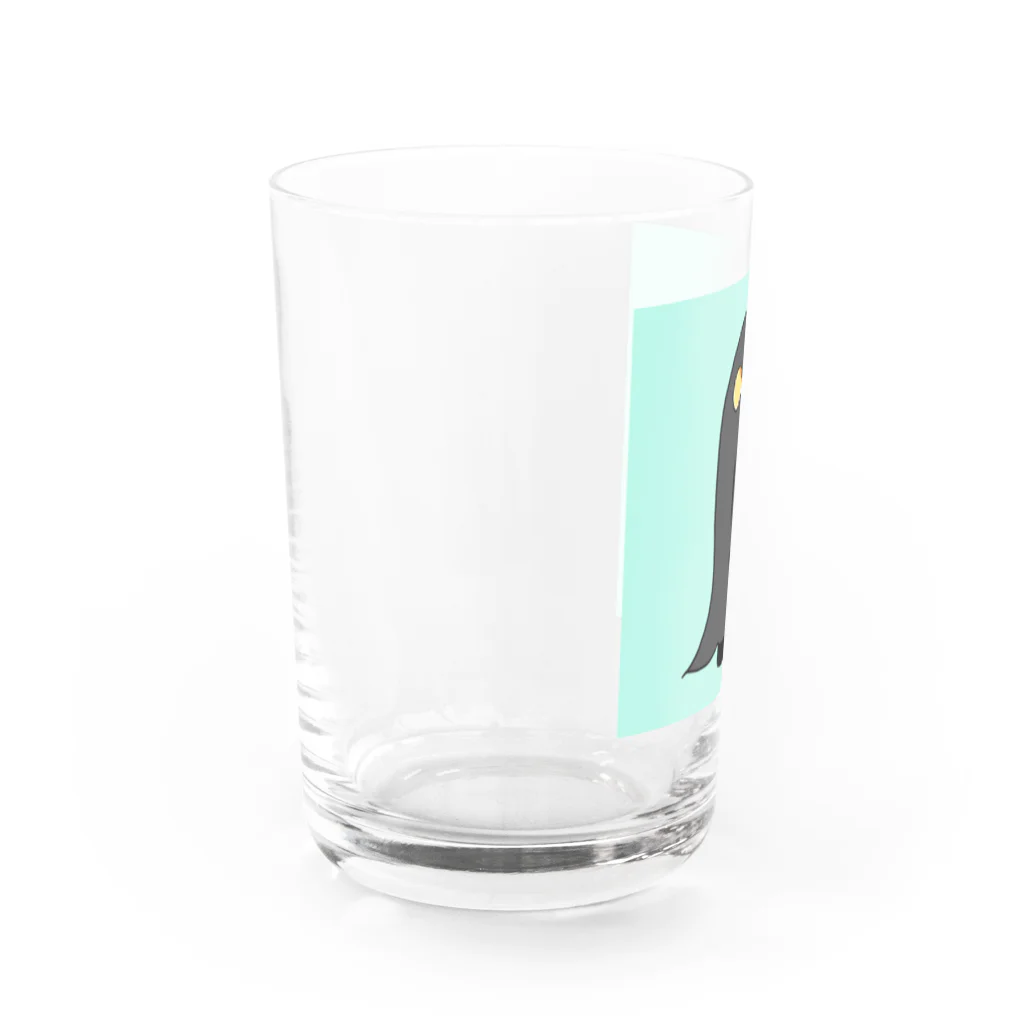 モユズの歯磨きペンギン　コップ　青 Water Glass :left