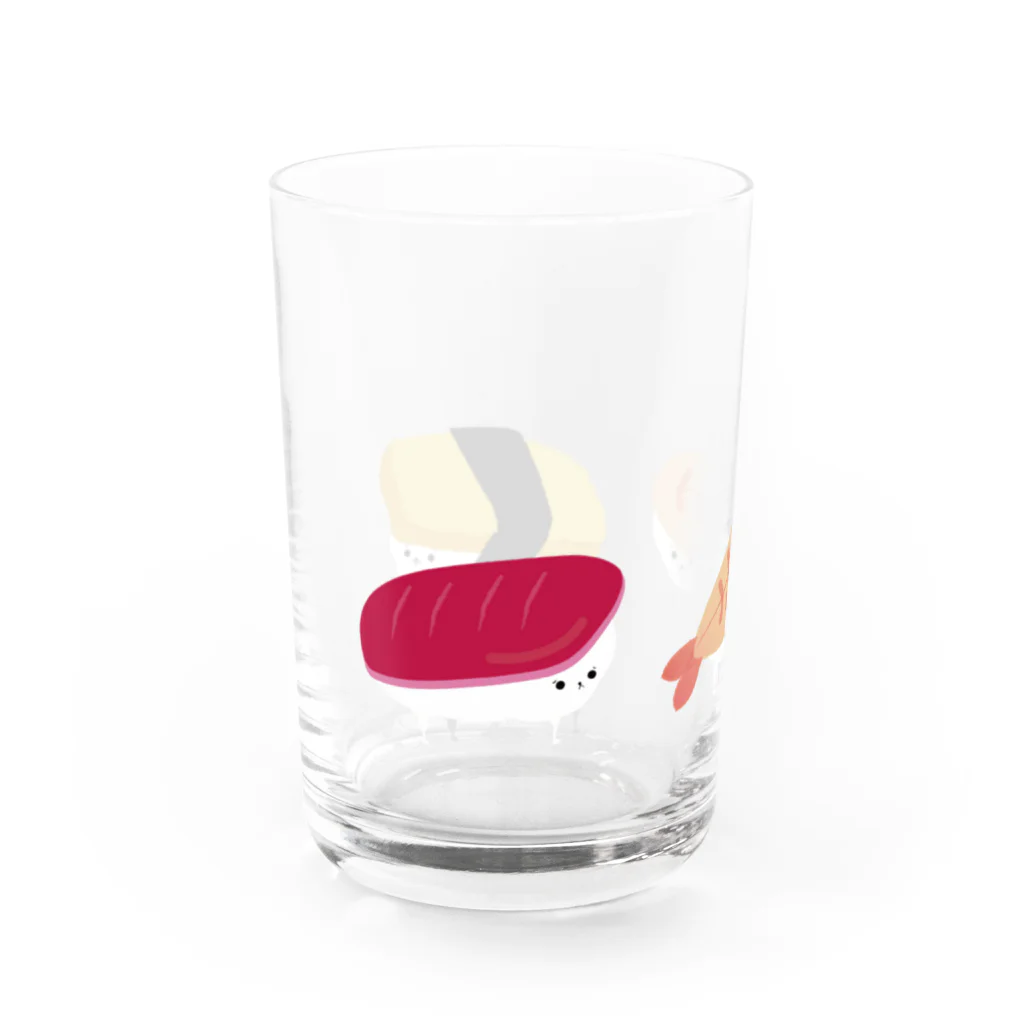 yukia11_designの寿司プードル三貫 Water Glass :left