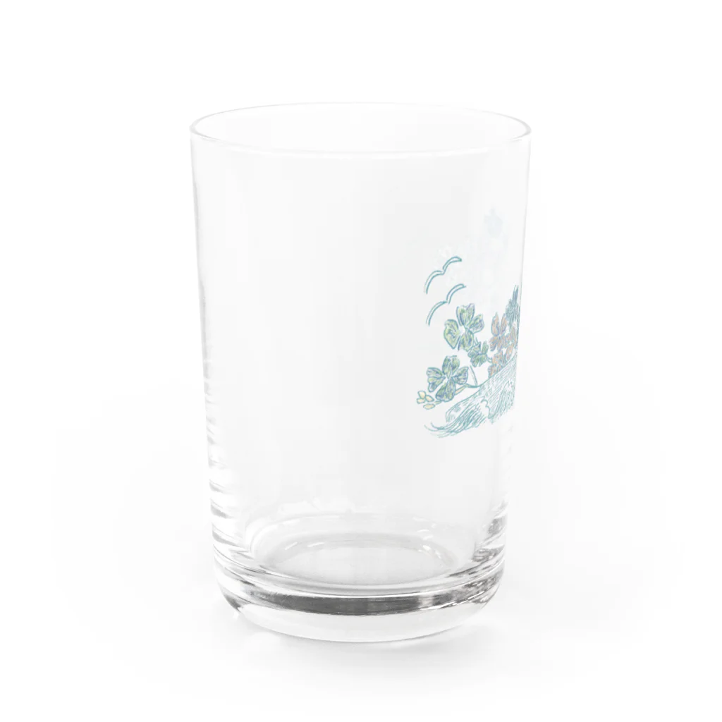 あおみの丘のはなの島 Water Glass :left