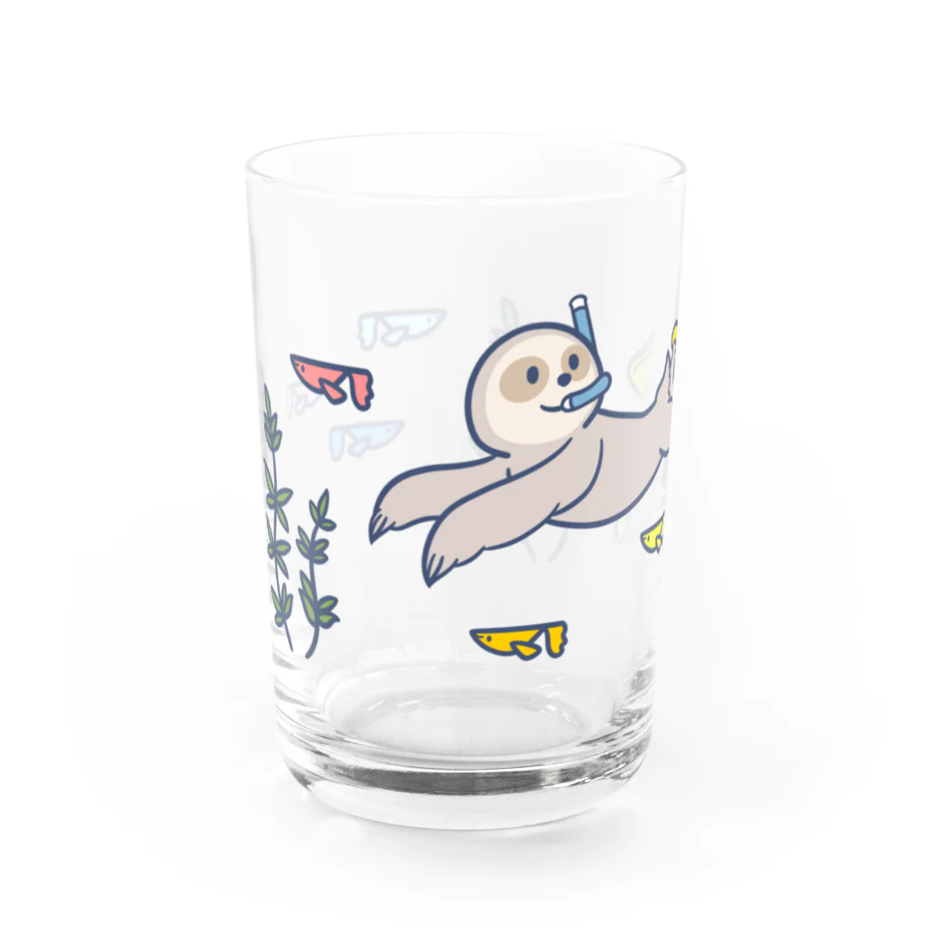 コトブキ商店のナマケモノスイミング Water Glass :left