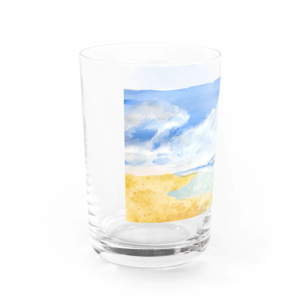 Fude Houseの海と砂浜 Water Glass :left