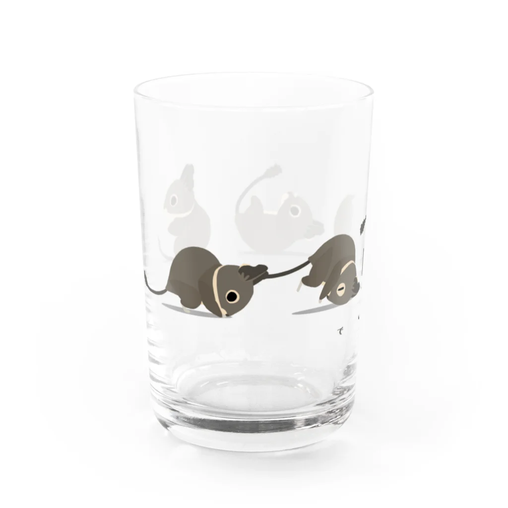 ねずりすSHOPのでんぐりデグー Water Glass :left