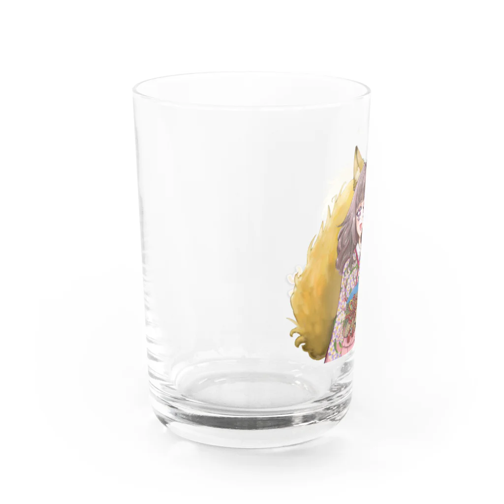 お狐こんこんプロジェクトの雷華#3 Water Glass :left