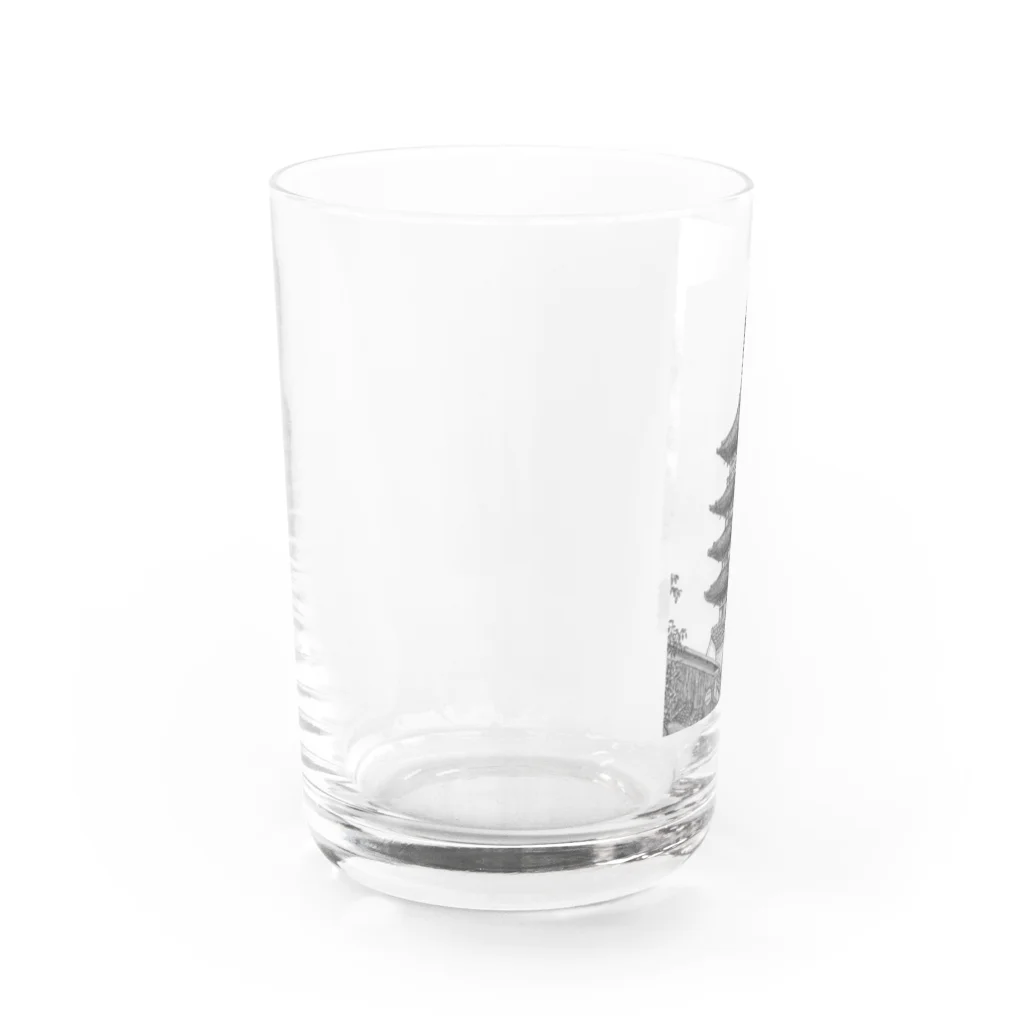 ヤマムーの八坂の塔 Water Glass :left