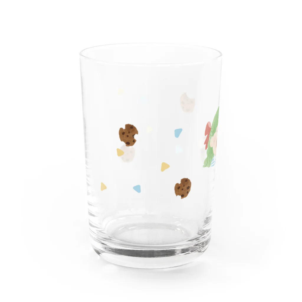 akitonの３時のおやつはクッキー Water Glass :left