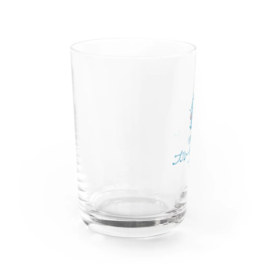 しんま みさんの純喫茶ブルーラビット　ロゴ縦型 Water Glass :left
