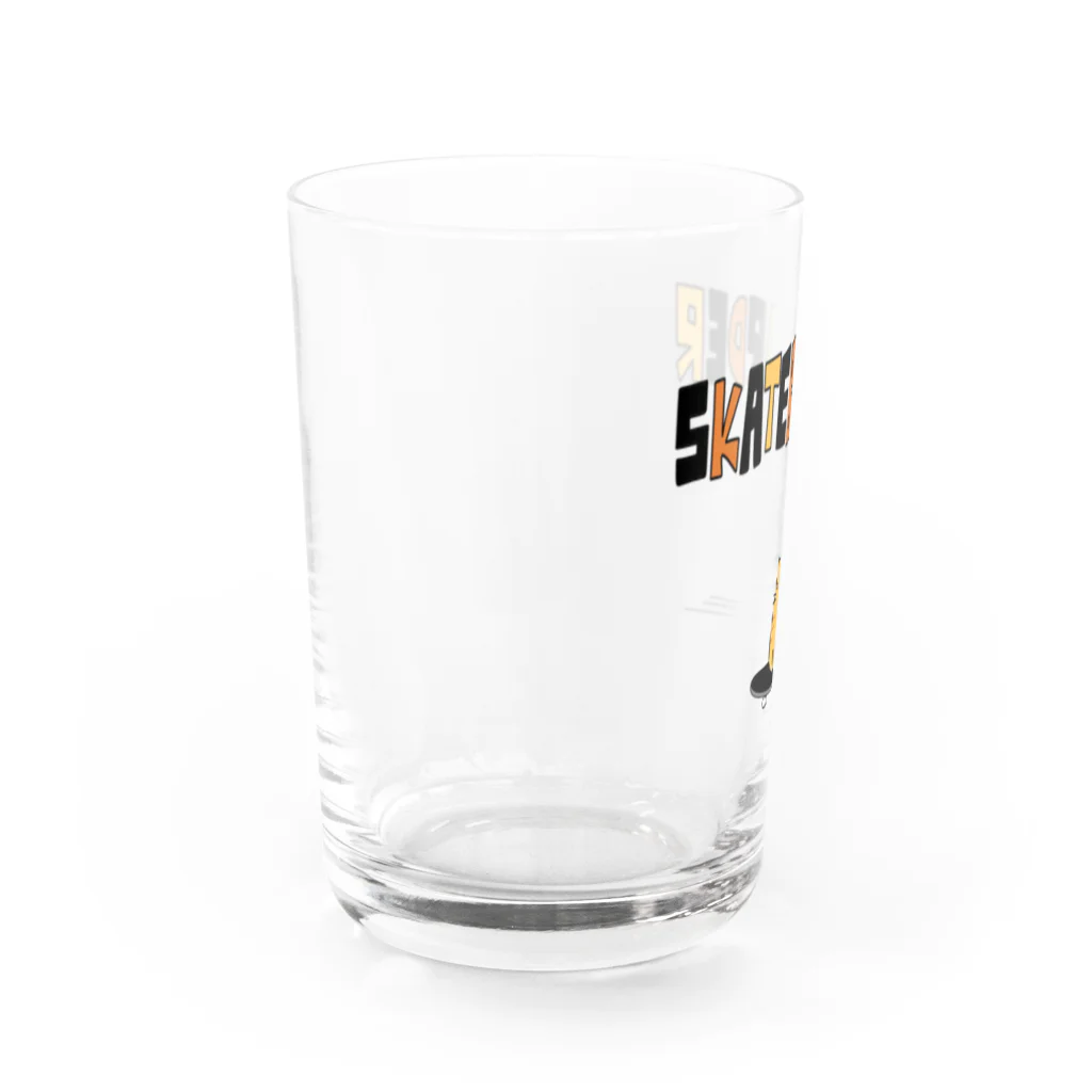 麦畑のトラ猫スケートボーダー Water Glass :left