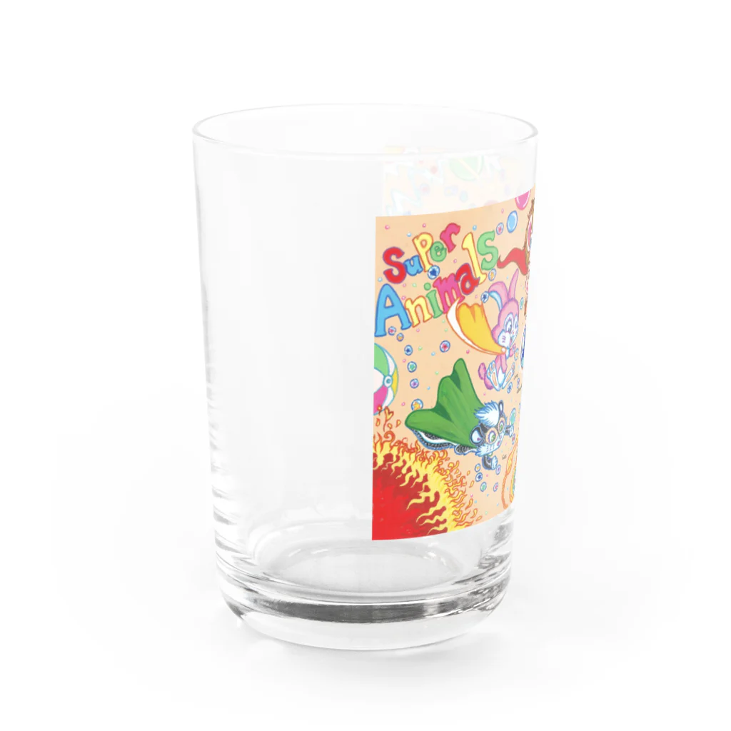 枯れ木ゼリコのスーパーアニマルズ『スーパーアニマルズ集合！！』 Water Glass :left