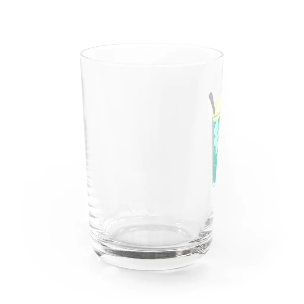 ぱんださんのメロンソーダくん Water Glass :left